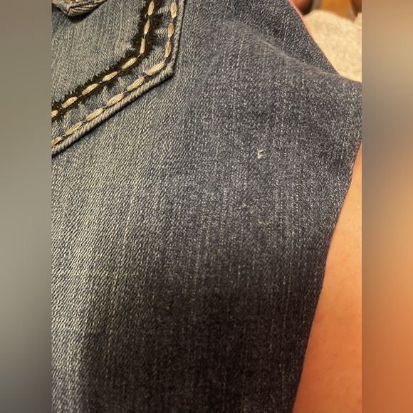 Miss Me Straight Leg Denim Jeans Big Bling Size 27 - Picture 9 of 15